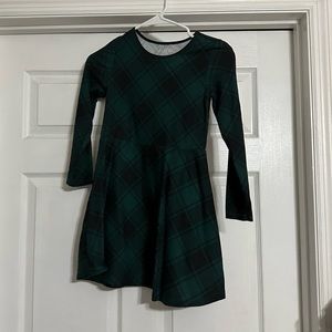 Long Sleeve Girls Plaid Dress